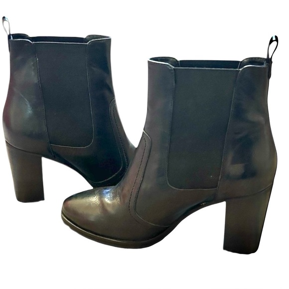 Seychelles Hustle Platform Chelsie Black Pull On Heeled Boots Womens size 9 - Picture 11 of 11
